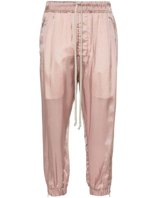 Pantaloni sportivi crop con coulisse di Rick Owens in Pink