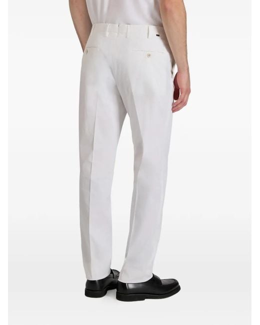Incotex White Royal Batavia Trousers for men