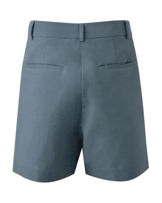 MISCI Blue Linen-Cotton Tailored Shorts for men