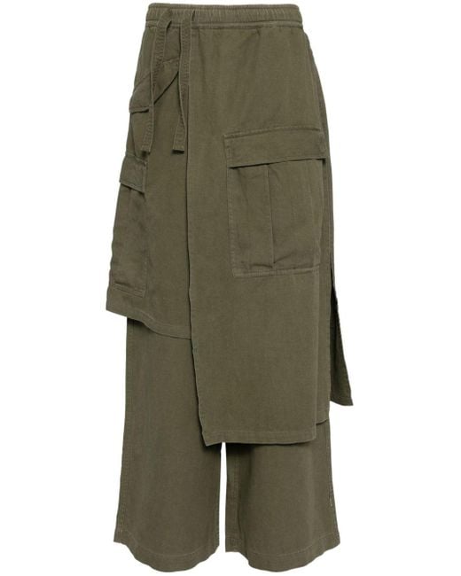 Maharishi Green Hakama Asymmetric Trousers for men
