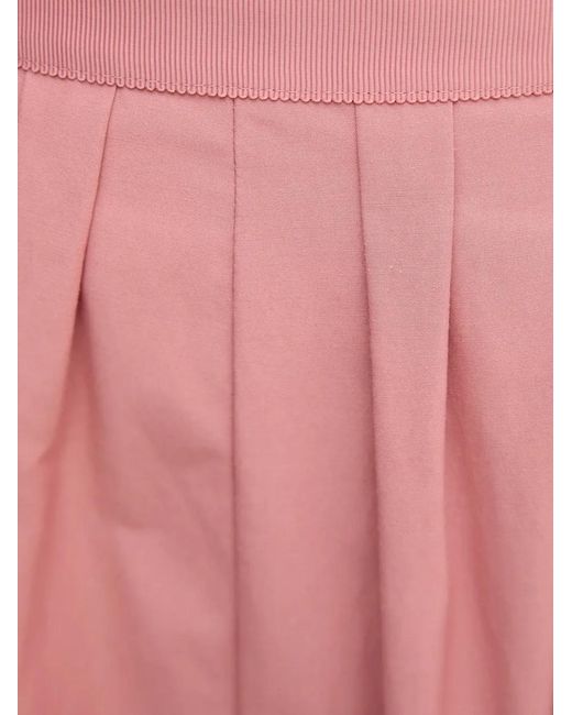 Ouí Pink Pleated A-Line Midi Skirt