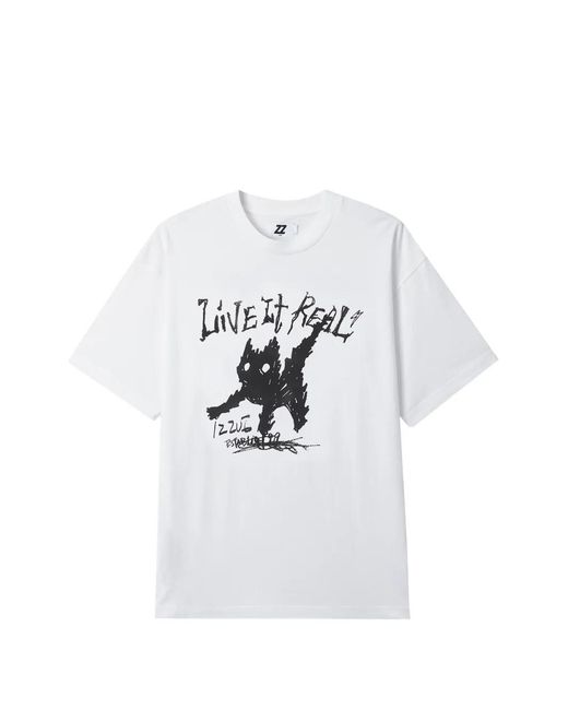 Izzue White Graphic-Print T-Shirt for men