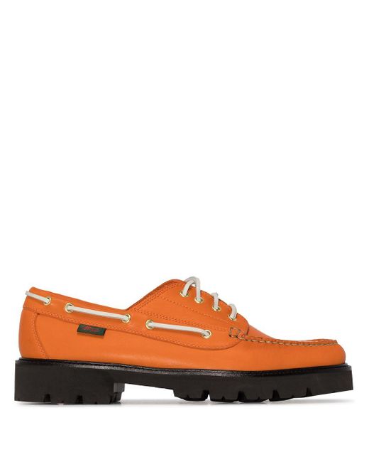 G.H.BASS Orange Jetty Lug Boat Shoes for men