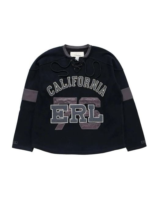 ERL Black Laced Hockey Jersey