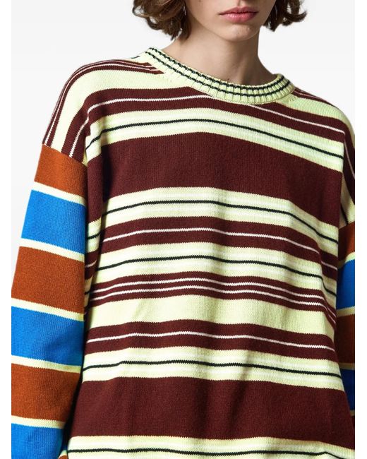 Paul Smith Brown Mixed Stripe Knitted Sweater