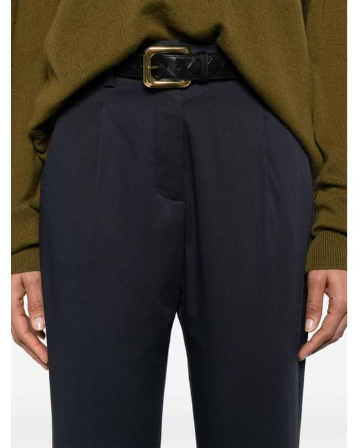 Peserico Blue Cuffed Tapered Trousers