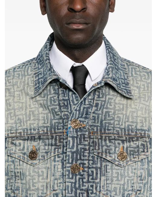 Balmain Blue Denim Jacket for men