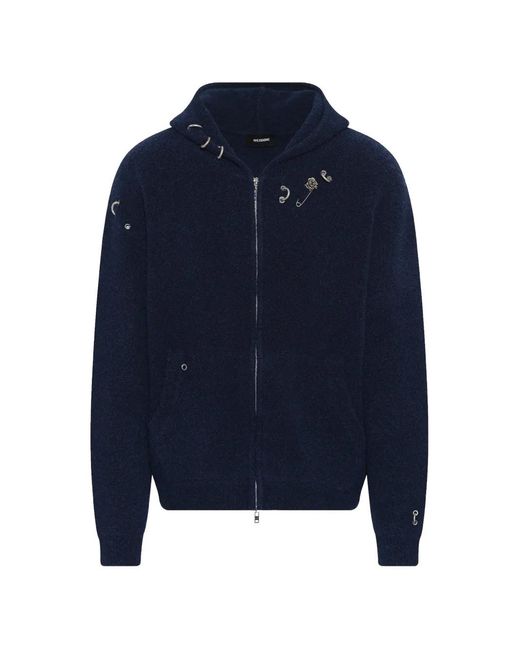 we11done Blue Rose With Thorns Hoodie for men