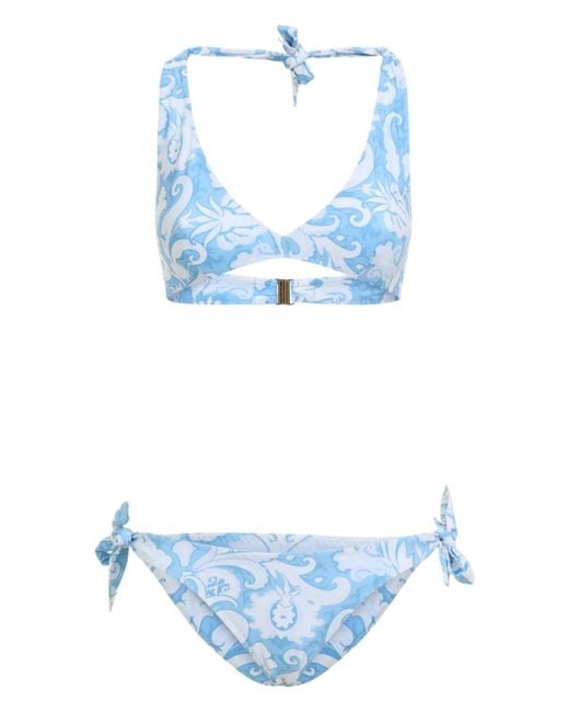 Etro Blue Bikinis