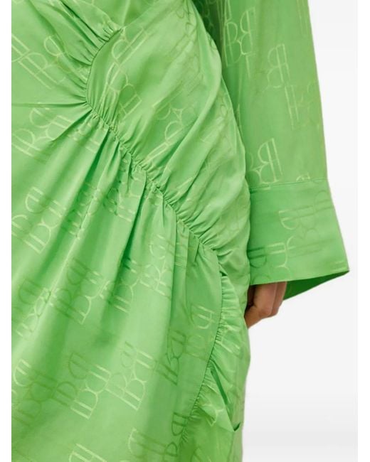 Herskind Green All-Over Pattern Mini Dress