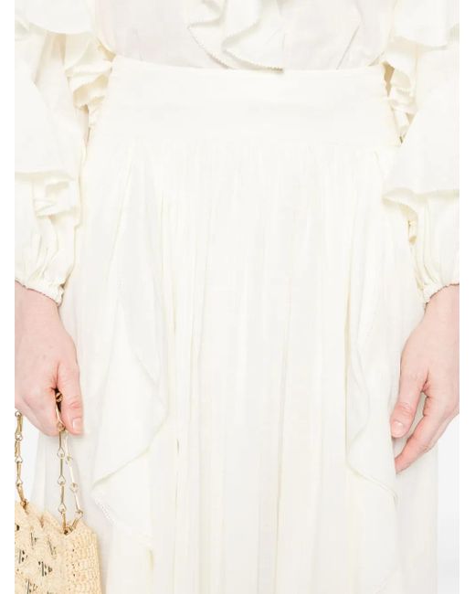Zimmermann ラッフル マキシスカート White