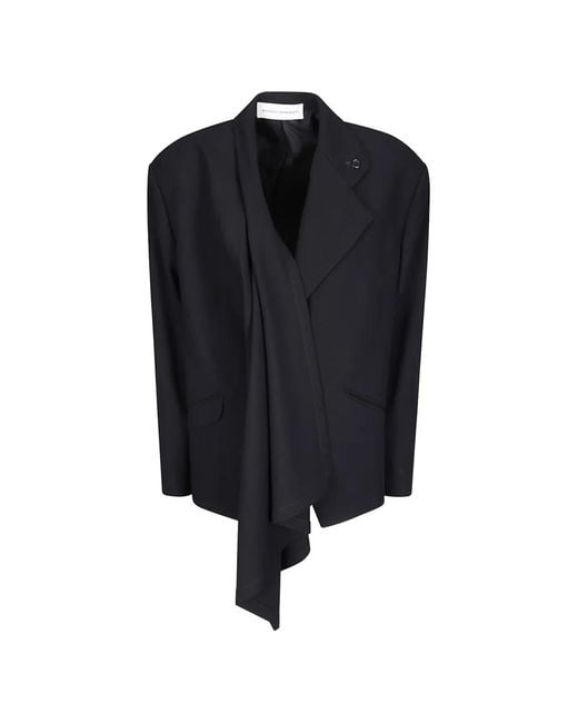Niccolò Pasqualetti Blue Blazer Epsilon À Design Drapé