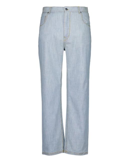 Fendi Chambray-Jeans im Five-Pocket-Design in Blue für Herren