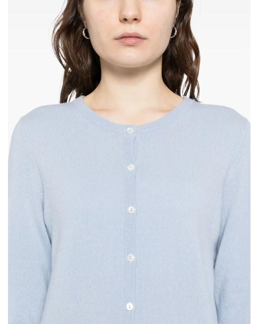 N.Peal Cashmere Blue Olivia Cardigan