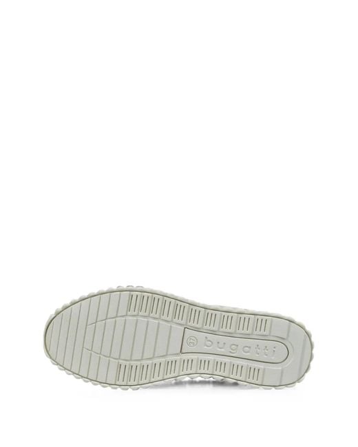 Bugatti White Perforated Panelled Sneakers