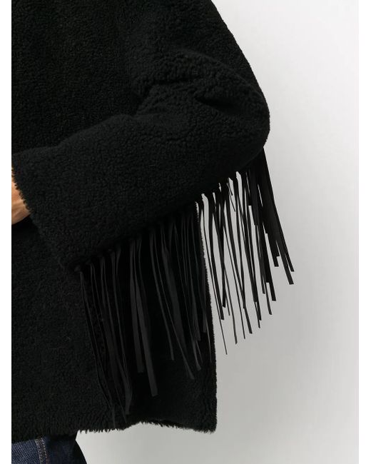 Blancha フリンジ シングルコート Black