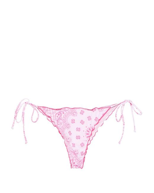 Bragas de bikini con estampado bandana Mc2 Saint Barth de color Pink