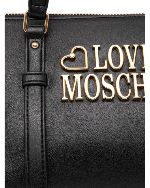 Love Moschino Black Logo-Lettering Tote Bag