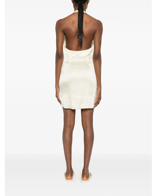 Enza Costa White Robe Sans Manches À Coupe Courte