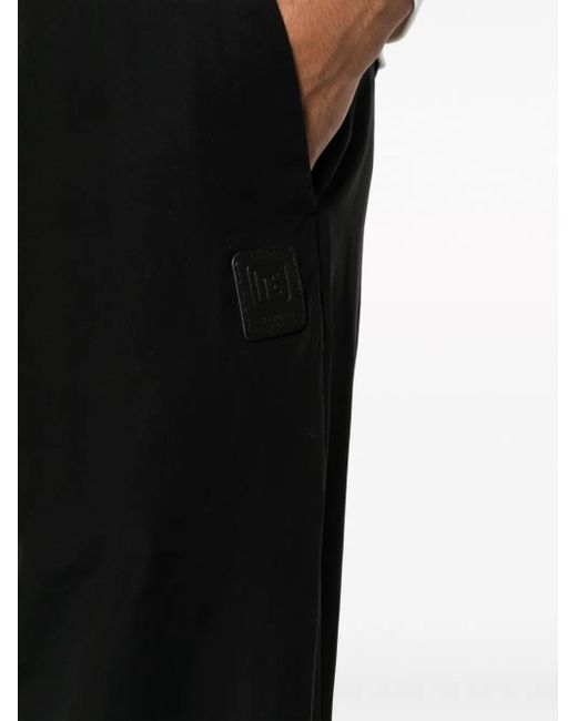 Balmain Black Fluid Cotton Track Pants for men