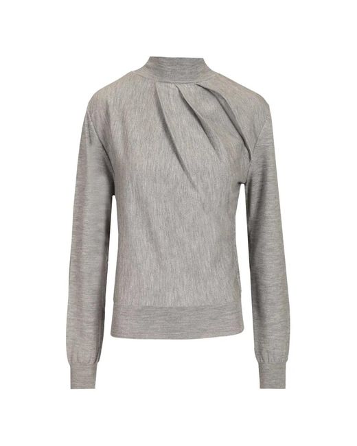 Pull À Design Drapé Givenchy en coloris Gray