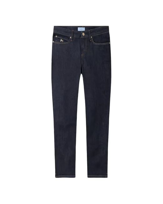 Cambio Blue Plaque-Detail Jeans