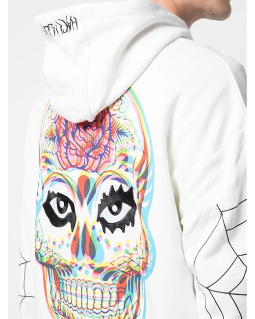 Haculla White Sugar Drop Shoulder Hoodie for men