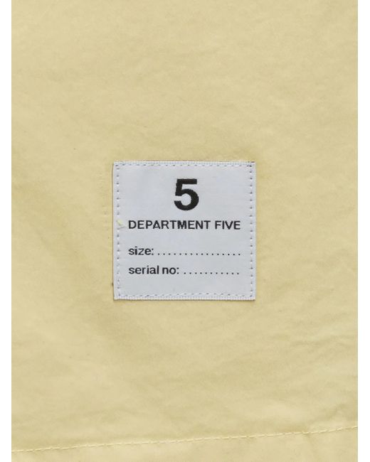 Department 5 Yellow Logo-Patch Shirt for men
