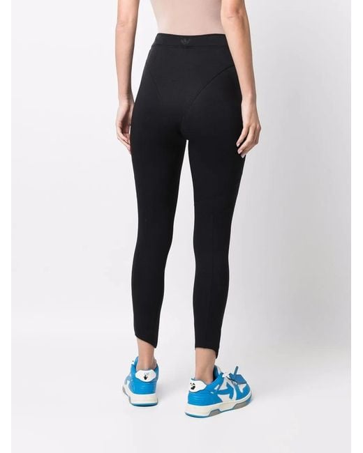 Adidas Black Logo-Print Side-Zip Leggings