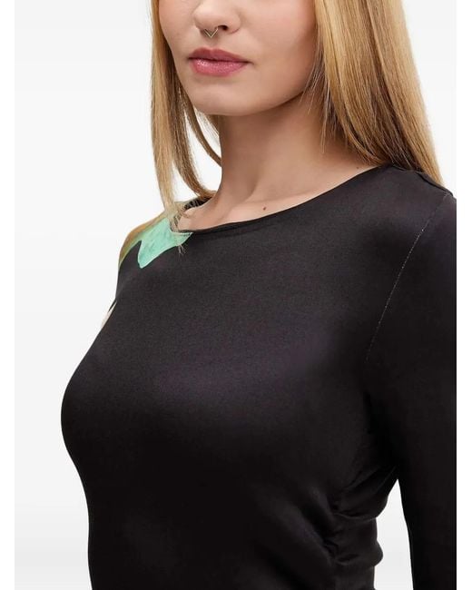 Robe Imprimée À Manches Longues Desigual en coloris White