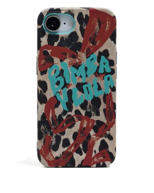 Bimba Y Lola Natural Leopard-Print Iphone E Case