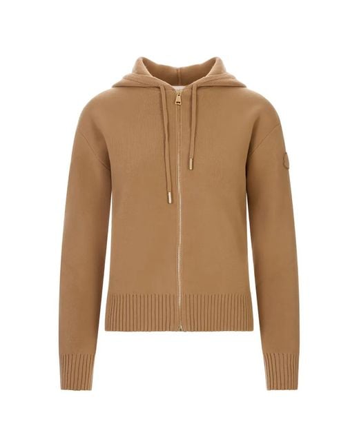 Moncler Natural Medium Wool Cashmere Cardigan