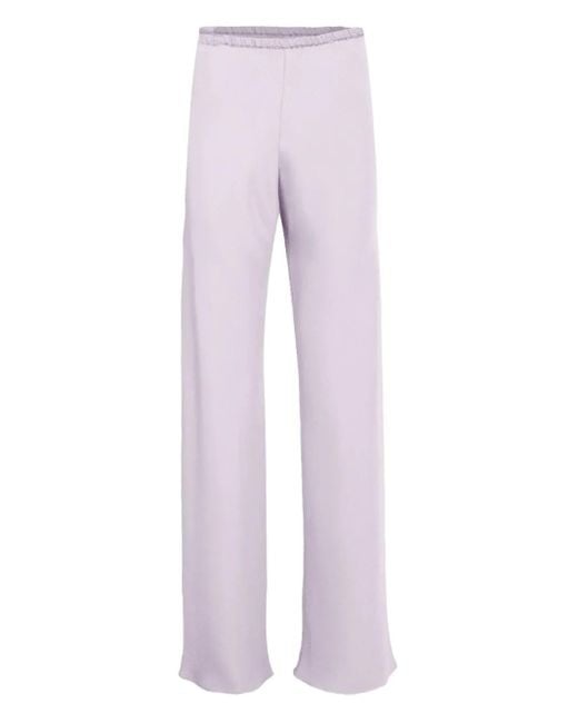 Peter Cohen Purple Bias Wide-Leg Trousers