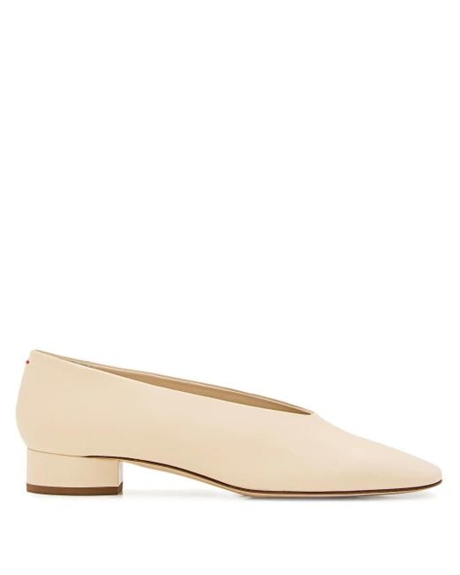 Aeyde Natural Delia Nappa Leather Creamy Shoes