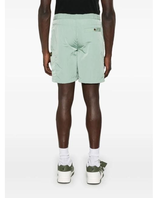 Barbour Green Raised Logo Shorts for men