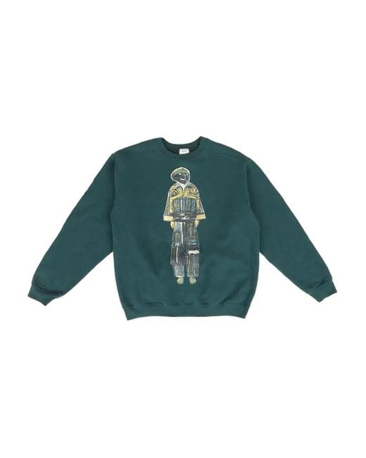 DRx FARMAxY FOR LN-CC Green Graphic-Print Crew-Neck Sweatshirt