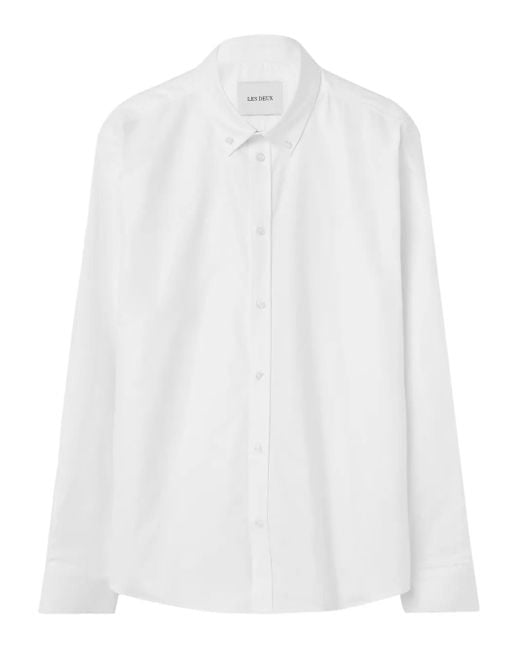 Camisa oxford Konrad con botones Les Deux de hombre de color White