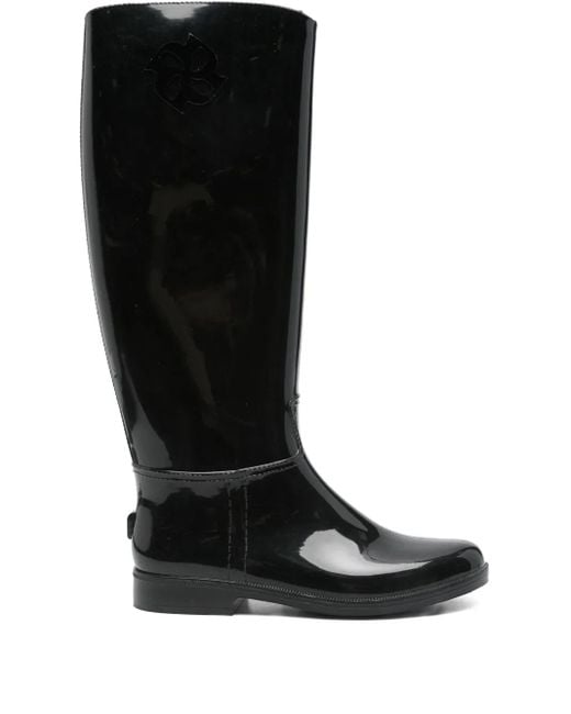 Dorothee Schumacher Black Gloss-Finish Knee-High Boots