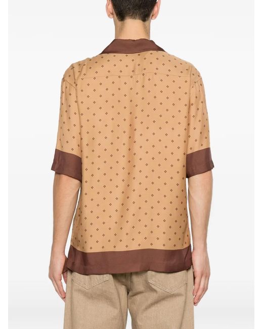 Sandro Natural Monogram-Pattern Shirt for men