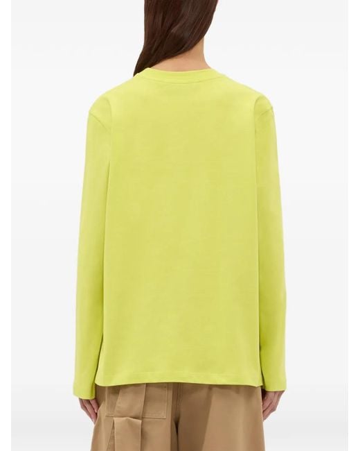 MSGM Yellow Long-Sleeve Top