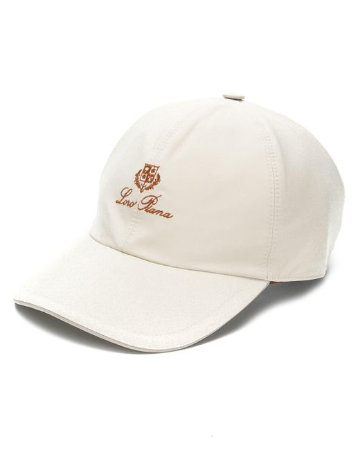 Loro Piana White Logo Baseball Cap for men