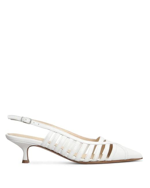 Anna F. White 55Mm Leather Pumps