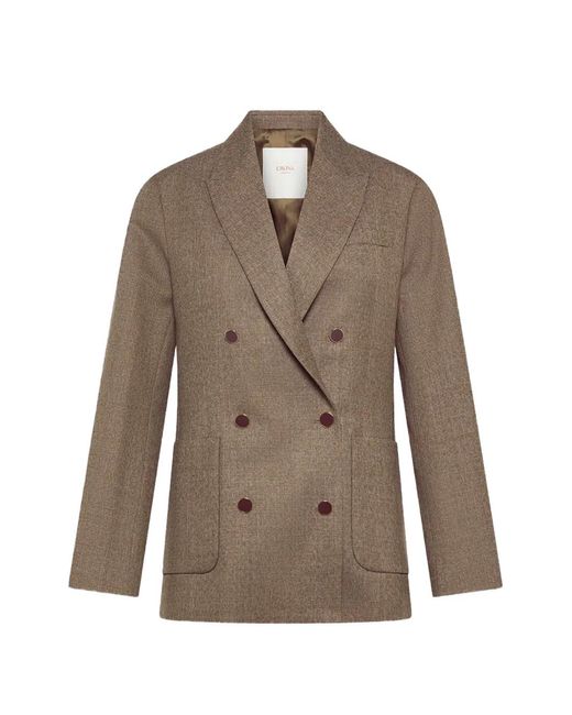 Cruna Green Zoe Double-Breasted Blazer