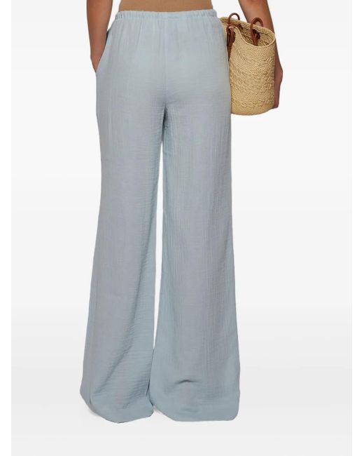 ÉTERNE Broek Met Wijde Pijpen En Trekkoord in het Gray