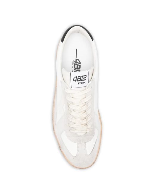 4b12 White Marshall Sneakers for men