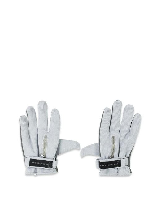 Who Decides War White Armor Gloves for men