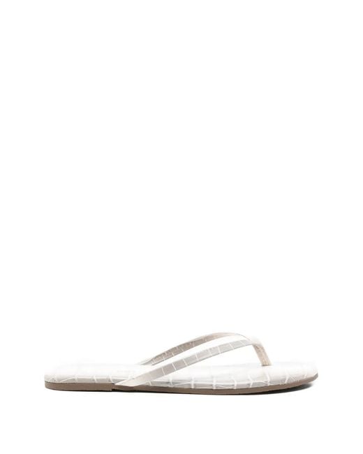 TKEES White X Apropos Lily Flat Sandals