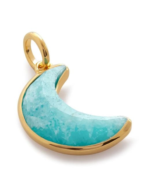 Monica Vinader Blue Crescent Moon Amazonite Charm