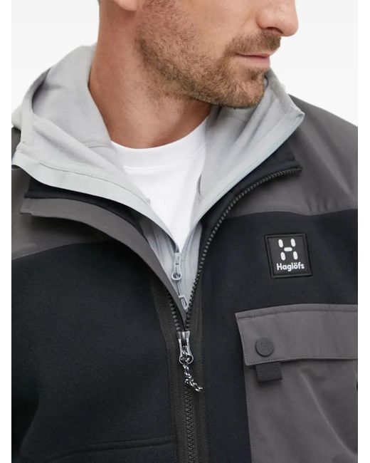 Haglöfs Black Hooded Pocket Sweater for men