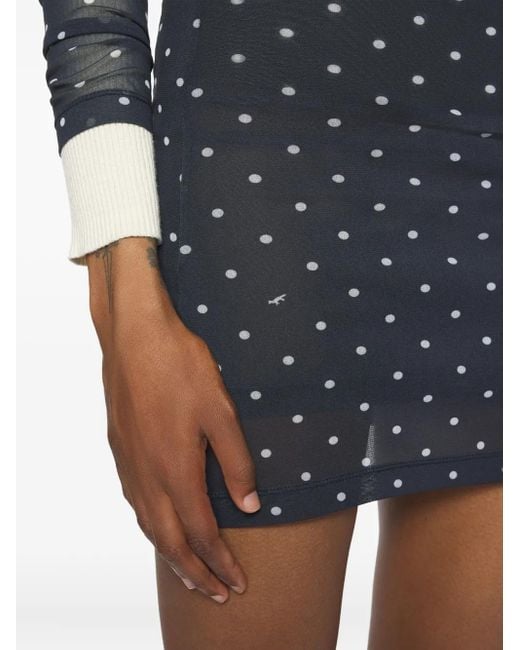 Maison Kitsuné Gray Long-Sleeve Mini Dress
